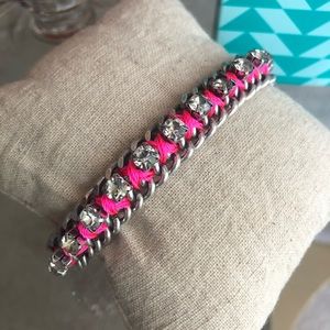 Stella & Dot Neon Dream Brushed Silver Bracelet